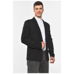 Піджак чоловічий однотонний чорного кольору 191666L