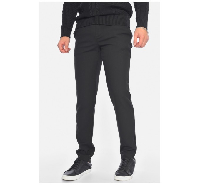 Штани чоловічі однотонні чорного кольору 191697L