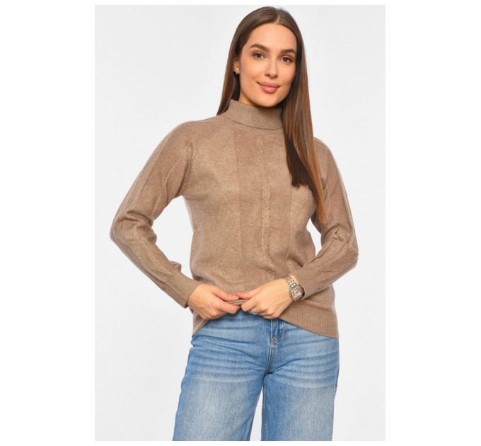 Свитер женский коричневого цвета 191819L