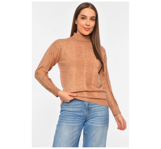 Свитер женский коричневого цвета 191824L
