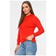 Светр жіночий з капюшоном червоного кольору 191836L