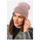 Шапка жіноча демісезонна темно-рожевого кольору 191885L