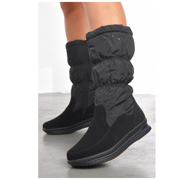 Чоботи жіночі зимові чорного кольору 191944L