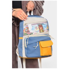Рюкзак жіночий текстильний синього кольору 192068L