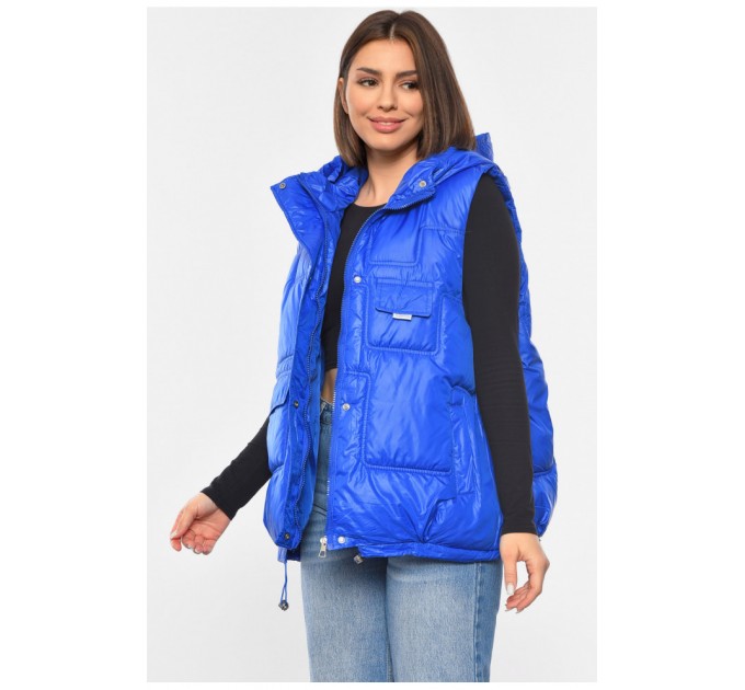 Жилетка жіноча синього кольору 192460L