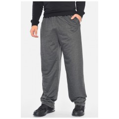 Спортивні штани чоловічі батальні на флісі темно-сірого кольору 192583L