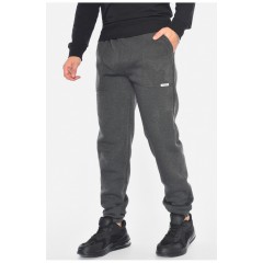 Спортивні штани чоловічі на флісі темно-сірого кольору 192620L
