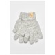 Перчатки детские с однотонными начесом светло-серого цвета 192694L