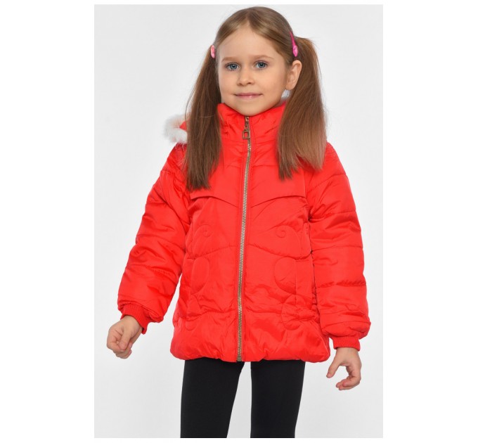 Куртка дитяча для дівчинки демісезонна червоного кольору 192805L