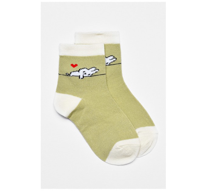 Шкарпетки дитячі демісезонні зеленого кольору 192924L