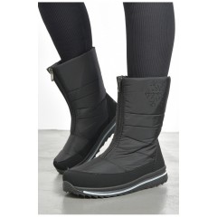 Дутики жіночі на хутрі чорного кольору 193074L