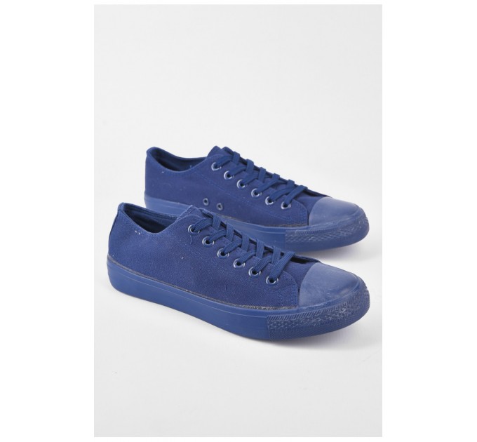 Кеди чоловічі темно-синього кольору на шнурівці 193311L