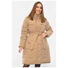 Женская зимняя куртка бежевого цвета 193421L
