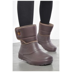 Дутики женские на меху фиолетового цвета 193507L