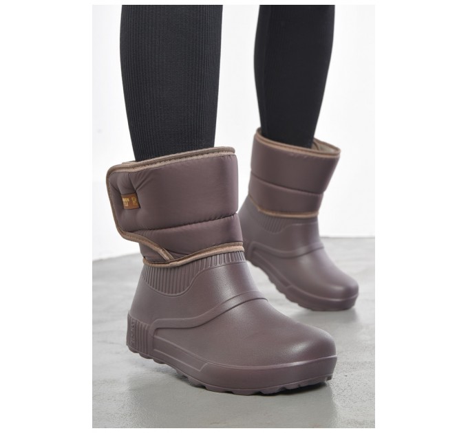 Дутики женские на меху фиолетового цвета 193507L