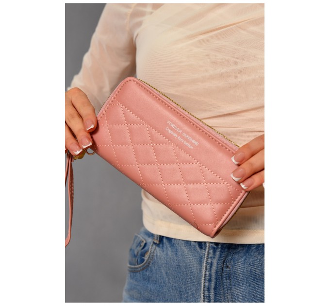 Гаманець жіночий з екошкіри рожевого кольору 193657L