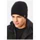 Мужская шапка на флисе черного цвета 193744L