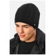 Шапка чоловіча на флісі чорного кольору 193770L
