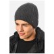 Шапка мужская на флисе серого цвета 193798L Шапка мужская на флисе серого цвета 193798L