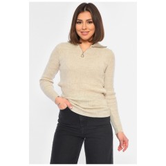 Гольф женский однотонный бежевого цвета 194031L