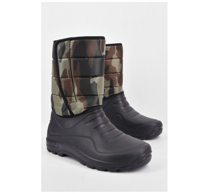 Дутики мужские пена на меху черного цвета 194164L