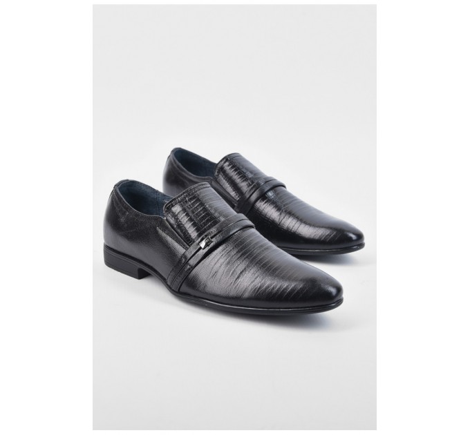 Туфли подростковые для мальчика черного цвета 194350L