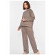 Костюм домашний однотонный женский серого цвета 194647L
