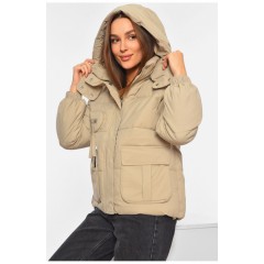 Куртка женская еврозима бежевого цвета 195115L