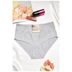Труси жіночі напівбатальні сірого кольору 195577L