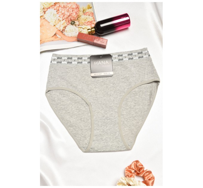 Труси жіночі напівбатальні сірого кольору 195589L