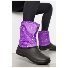 Дутики женские на меху фиолетового цвета 195702L