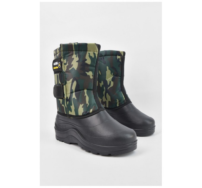 Дутики мужские пена со съемным носком черного цвета 195786L