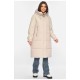 Куртка-дублянка женская удлиненная еврозима бежевого цвета 195798L