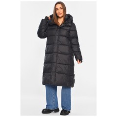Куртка жіноча подовжена єврозима чорного кольору 195802L