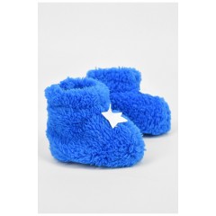 Пинетки детские для мальчика махровые синего цвета 196030L