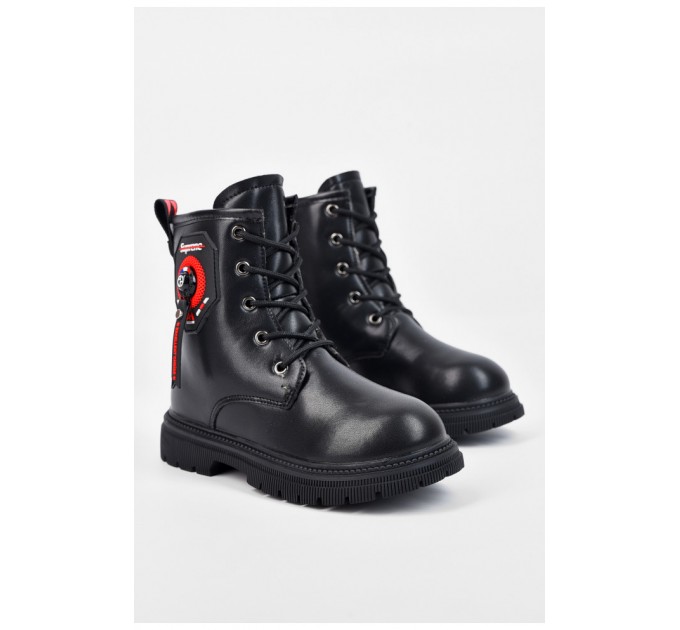 Черевики дитячі для дівчинки зимові чорного кольору 196175L