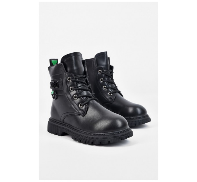 Черевики дитячі для дівчинки зимові чорного кольору 196176L