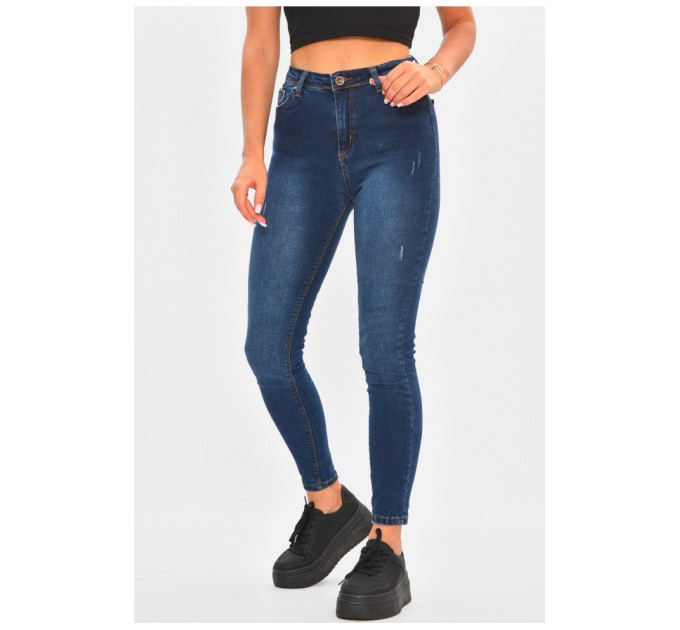 Джинсы женские скинные синего цвета 196269L