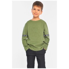 Светр дитячий для хлопчика кольору хакі 196335L