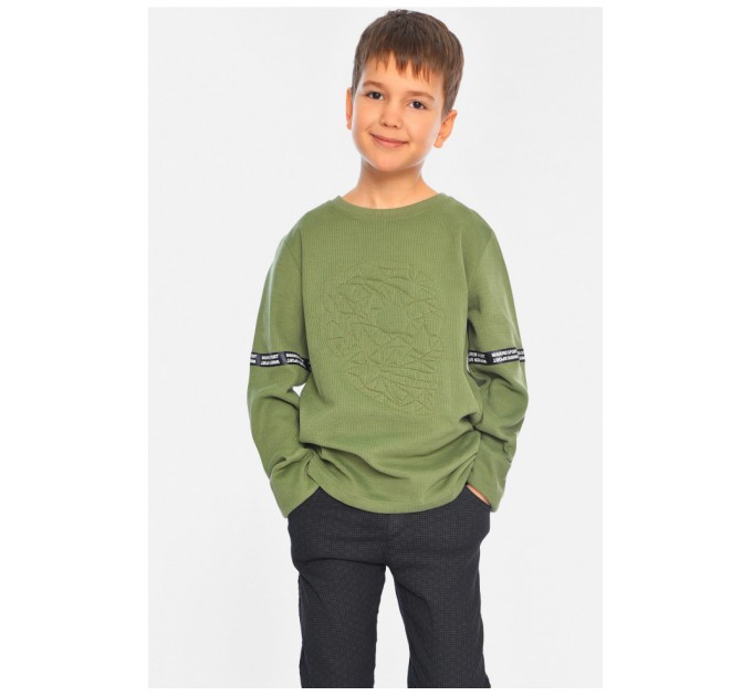 Светр дитячий для хлопчика кольору хакі 196335L