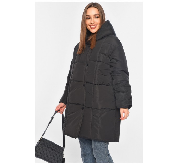 Куртка женская демисезонная черного цвета 196419L