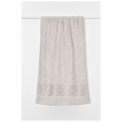 Рушник для обличчя махровий сірого кольору 196457L