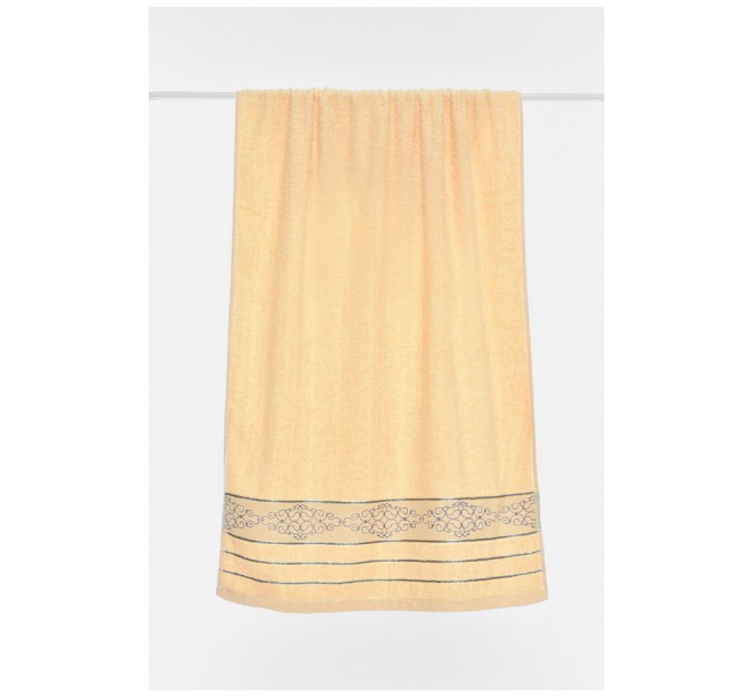 Полотенце банное махровое светло-бежевого цвета 196533L