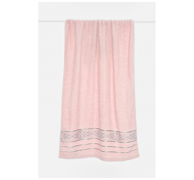 Рушник банний махровий світло-рожевого кольору 196534L