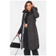 Куртка жіноча подовжена демісезонна чорного кольору 196548L