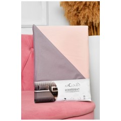 Комплект постільної білизни євро однотонний персикового кольору 196764L