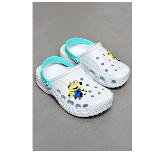 Кроксы детские белого цвета 196803L