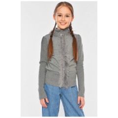 Светр дитячий для дівчинки сірого кольору 196860L