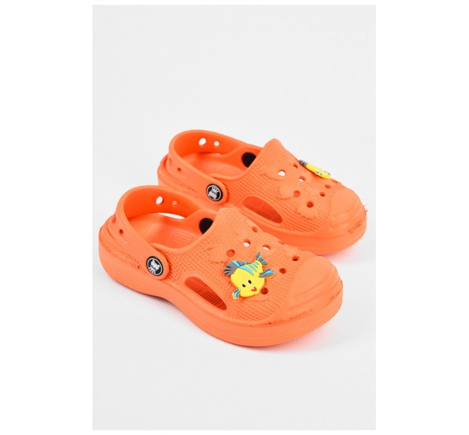 Крокси дитячі для дівчинки помаранчевого кольору 196866L