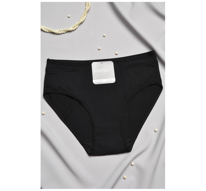 Труси жіночі напівбатальні чорного кольору 197008L